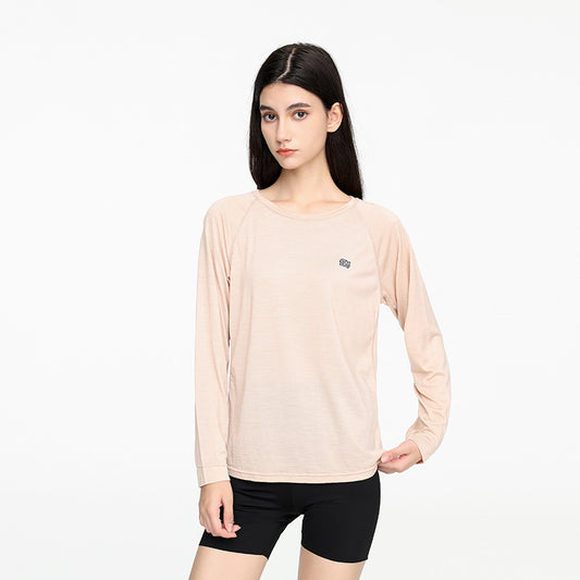17.5μm Women's Wool Tencel Long Sleeve T-shirt Traveller Series (150g)