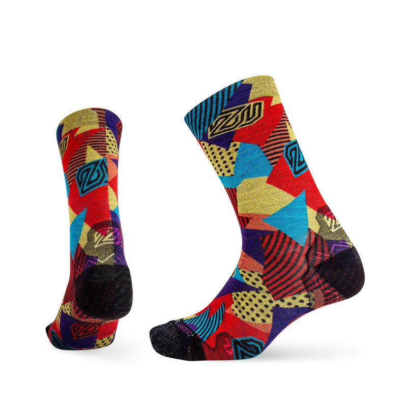Lifestyle Pattern Merino Wool Socks Crew