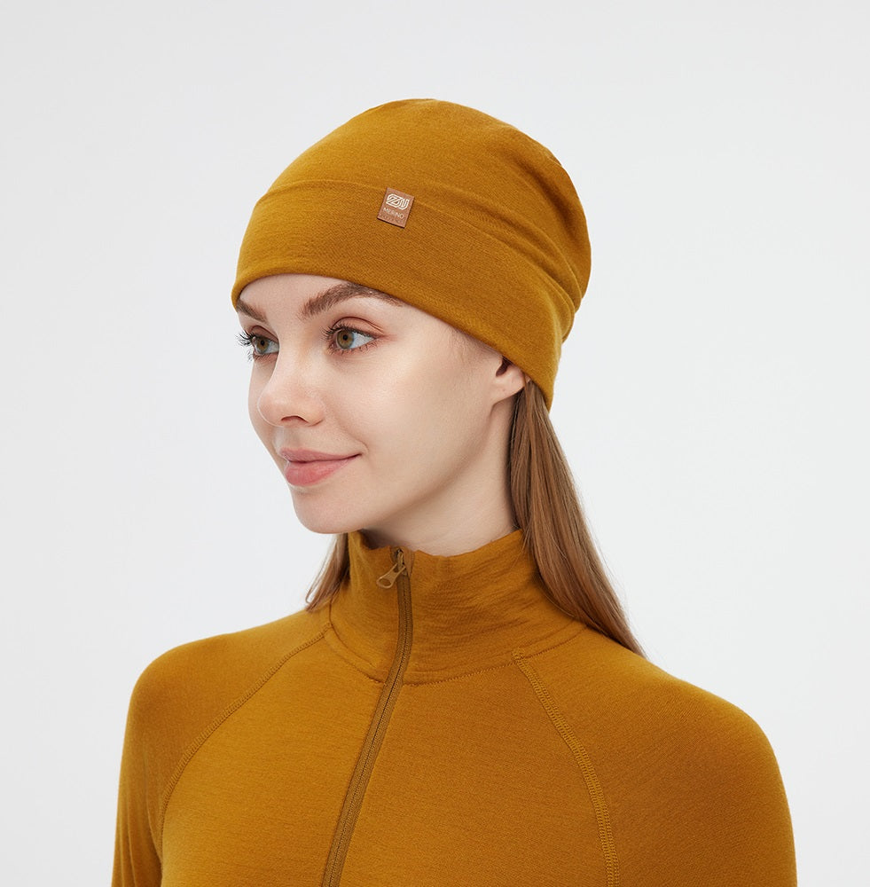 17.5μm Double Layer Merino Wool Beanie (200g)