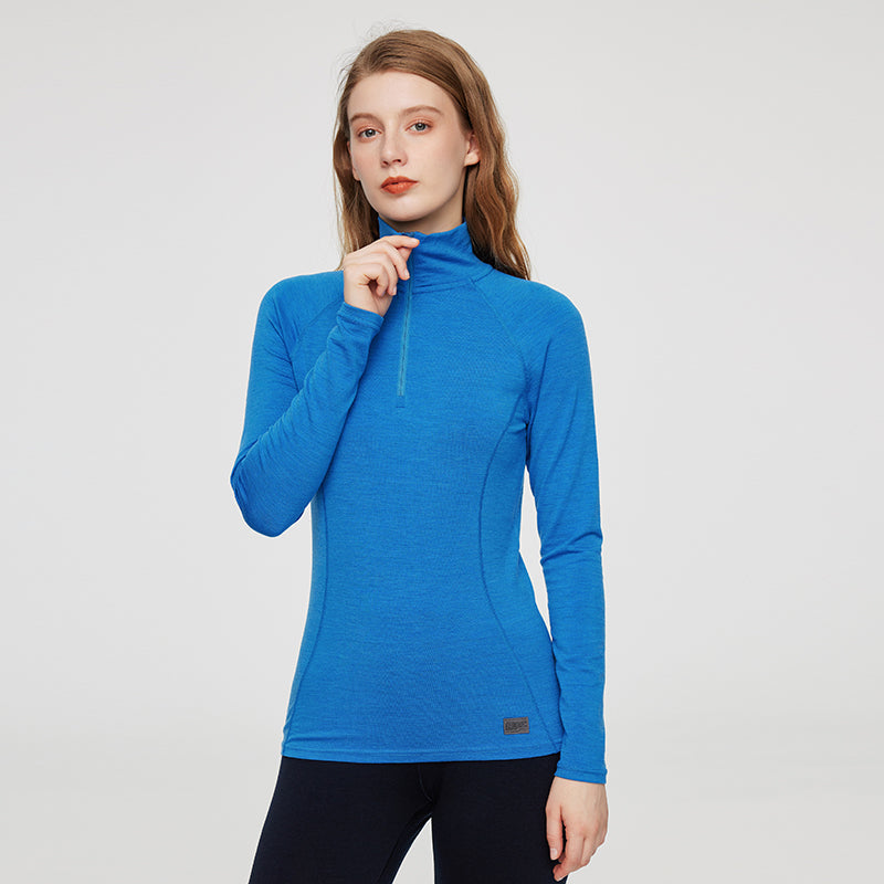 17.5μm ZEALWOOD Women‘s Long-sleeved Merino Wool T-shirt (200g)