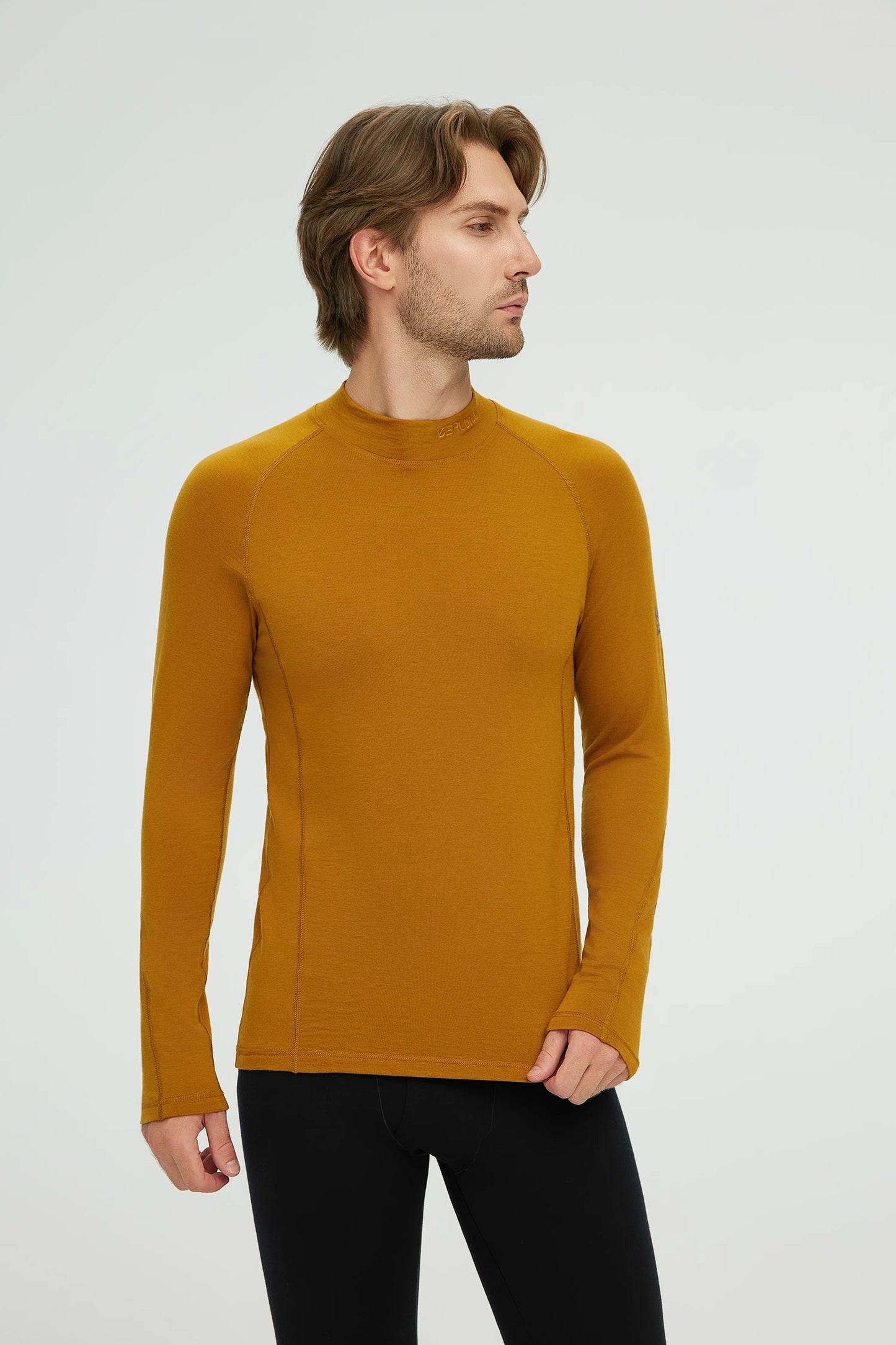 17.5μm ZEALWOOD Wen‘s Long-sleeved High Neck Merino Wool T-shirt (200g)