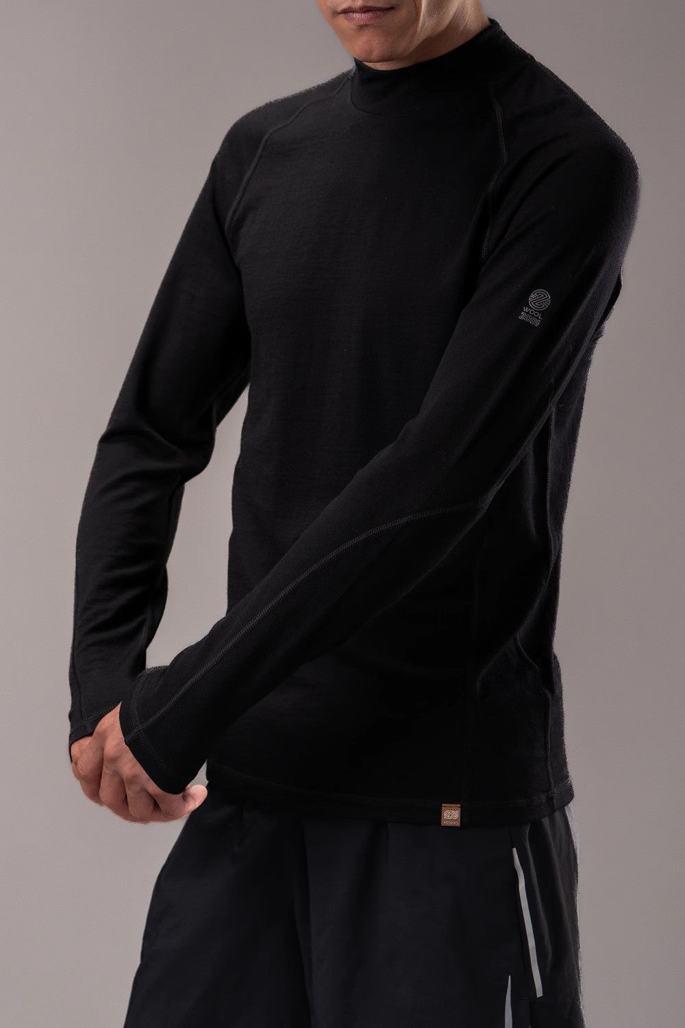 17.5μm ZEALWOOD Wen‘s Long-sleeved High Neck Merino Wool T-shirt (200g)