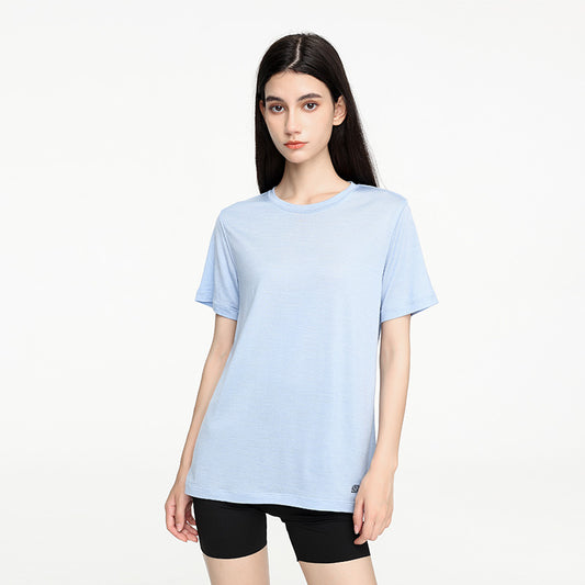 17.5μm Women's Wool Tencel Short Sleeve T-shirt Traveller Series (150g)