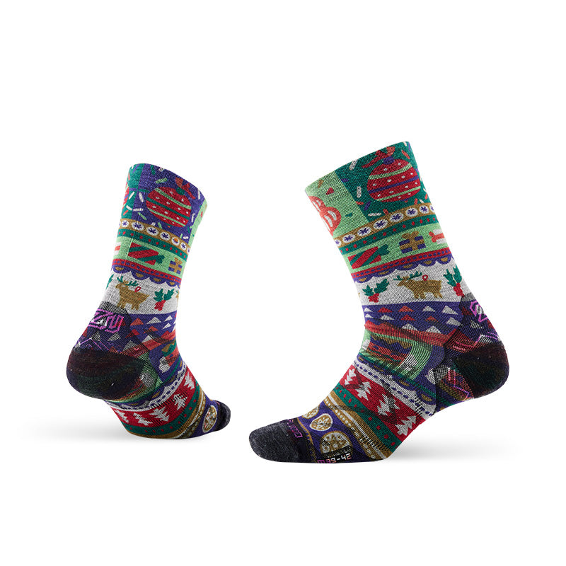 Lifestyle Pattern Merino Wool Socks Crew
