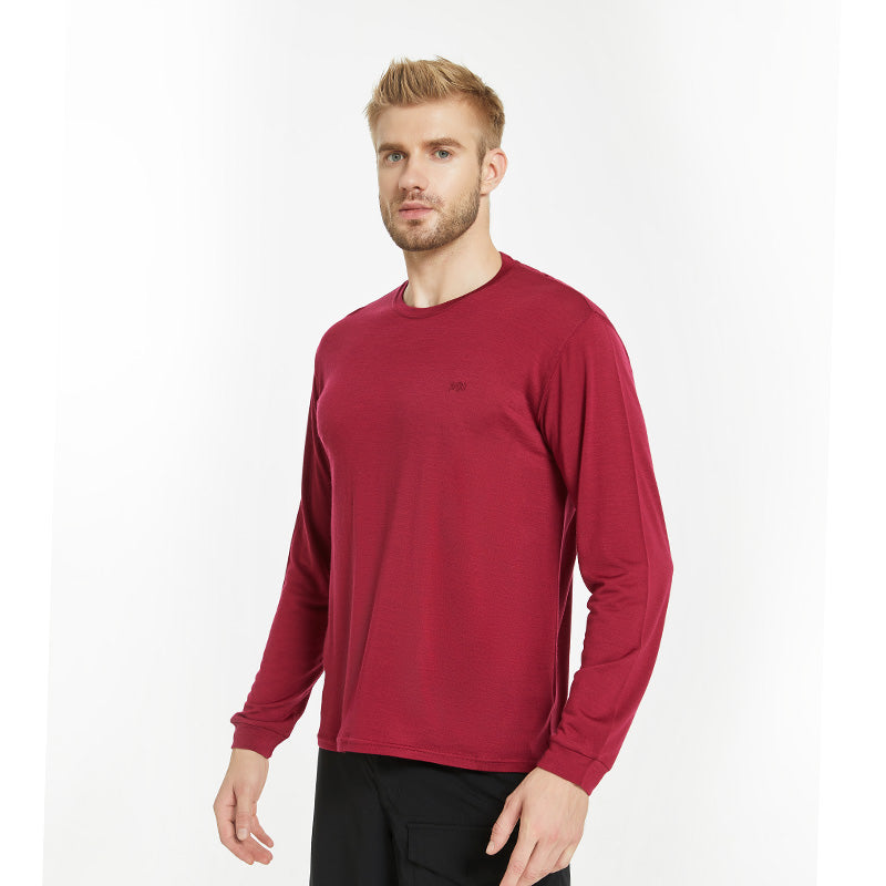 17.5μm Men's Wool Tencel Long Sleeve T-shirt Traveller Series (150g)