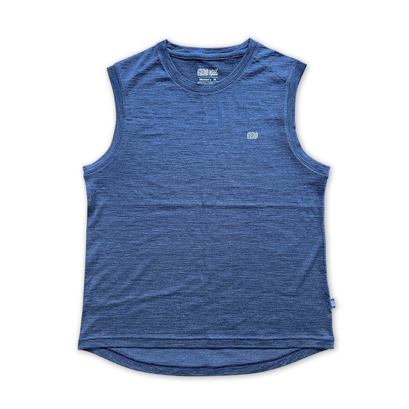 17.5μm Women‘s Merino Wool Sleeveless Shirt Vest (150g)