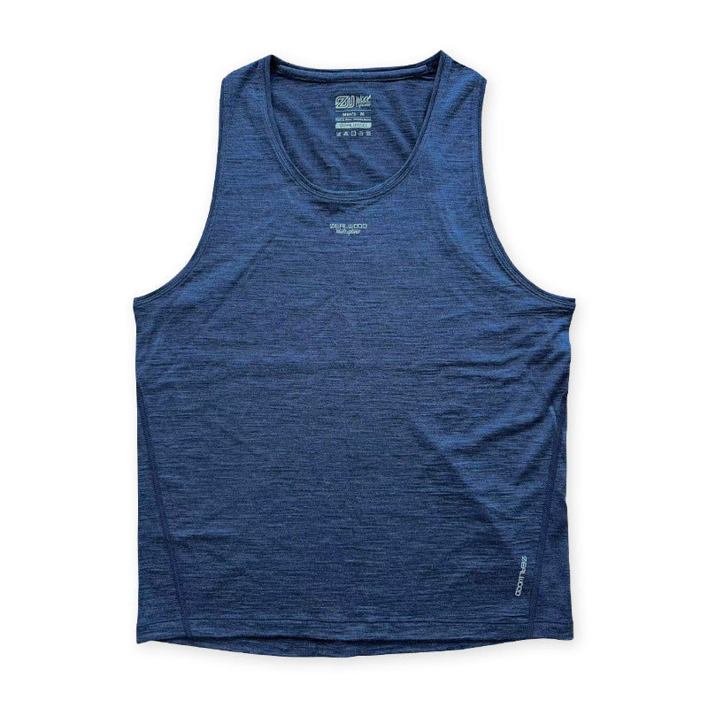 17.5μm Men‘s Merino Wool Sleeveless Shirt Vest (150g)