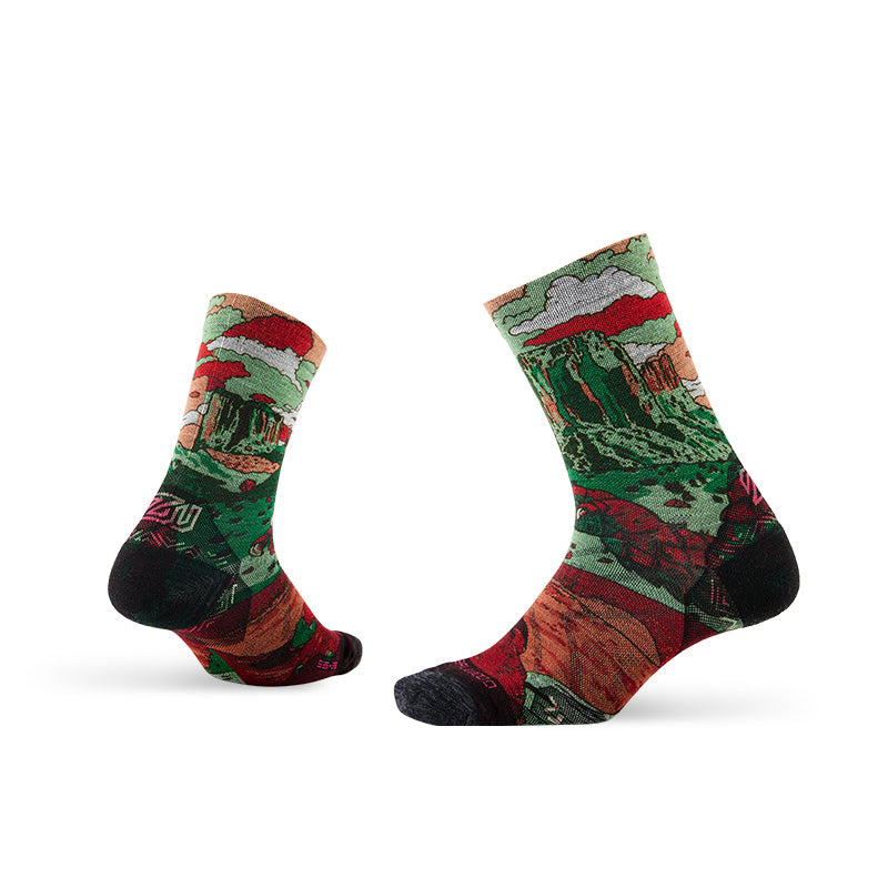 Lifestyle Pattern Merino Wool Socks Crew