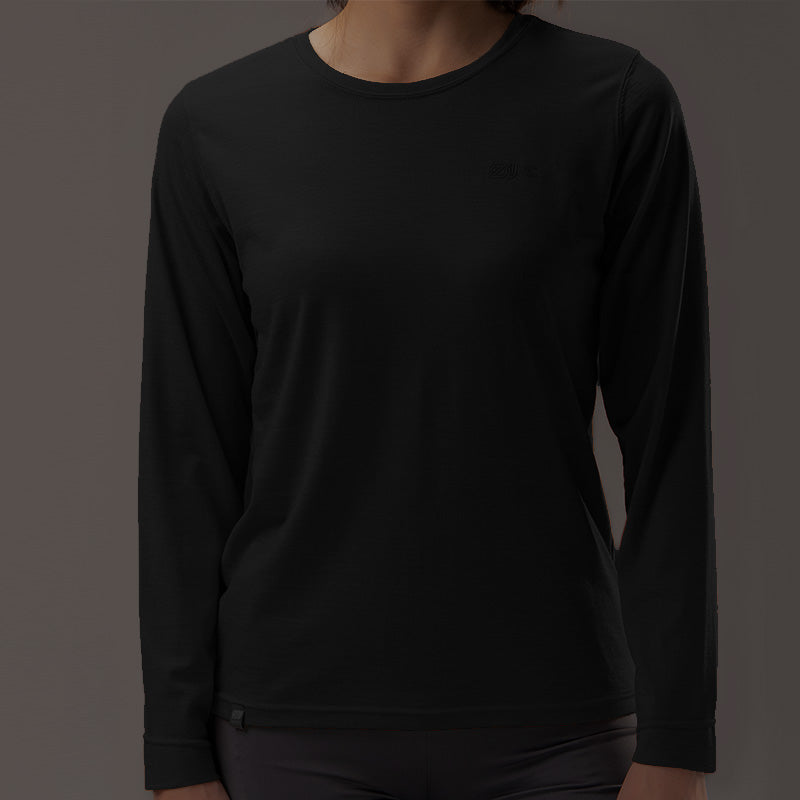 17.5μm Women‘s long-sleeved Merino Wool T-Shirt (150g)