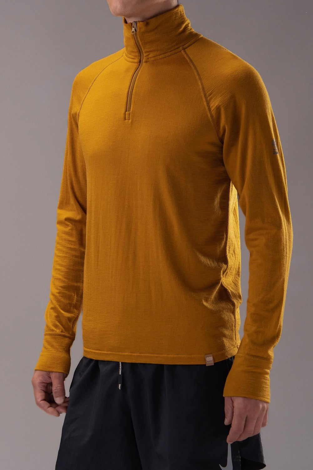 17.5μm ZEALWOOD Wen‘s Long-sleeved Zipper Merino Wool T-shirt (200g)