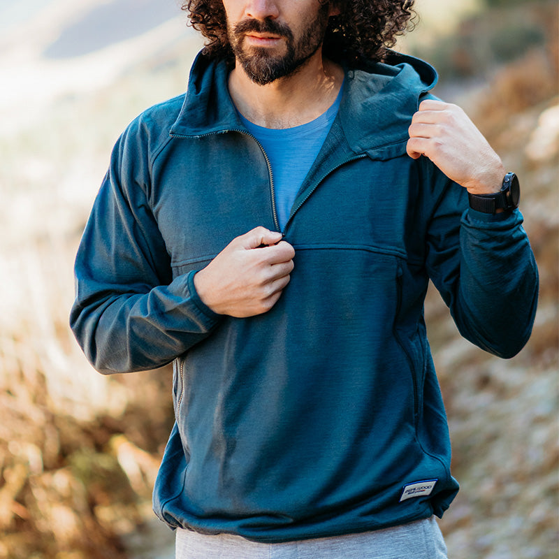 18.5μm Men‘s Wool Hoodie Shirt (280g)