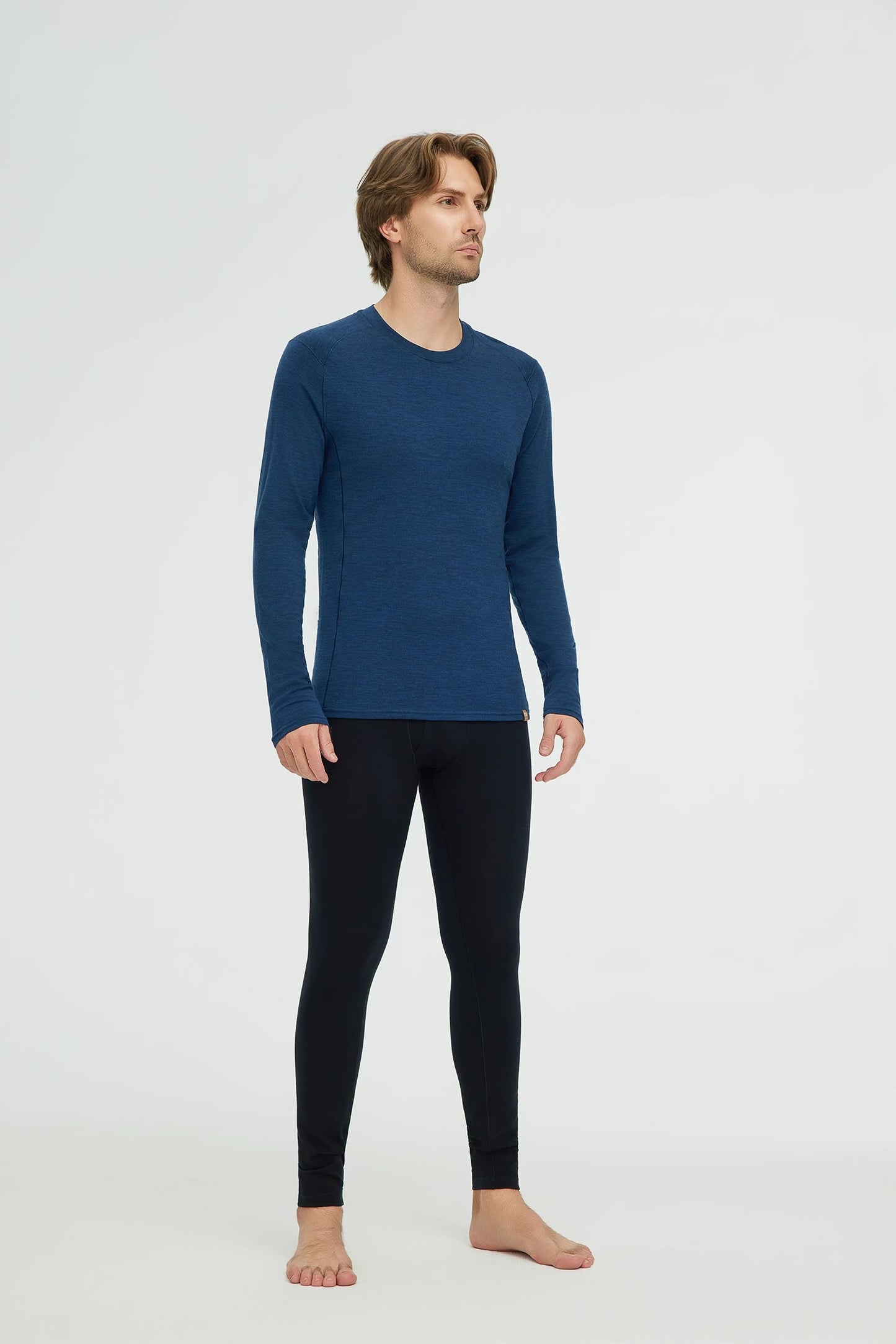 17.5μm ZEALWOOD Wen‘s Long-sleeved Round Neck Merino Wool T-shirt (200g)
