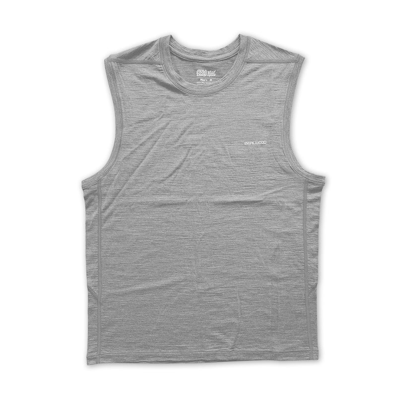 17.5μm Men‘s Merino Wool Sleeveless Shirt Vest (150g)