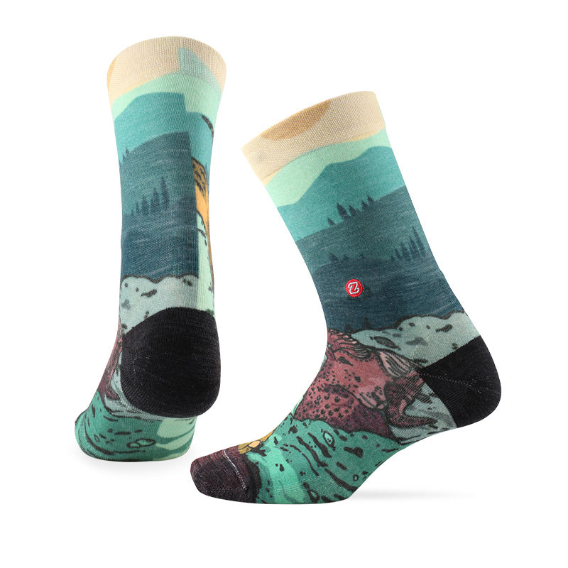 LIFESTYLE PATTERN Merino Wool Crew Socks