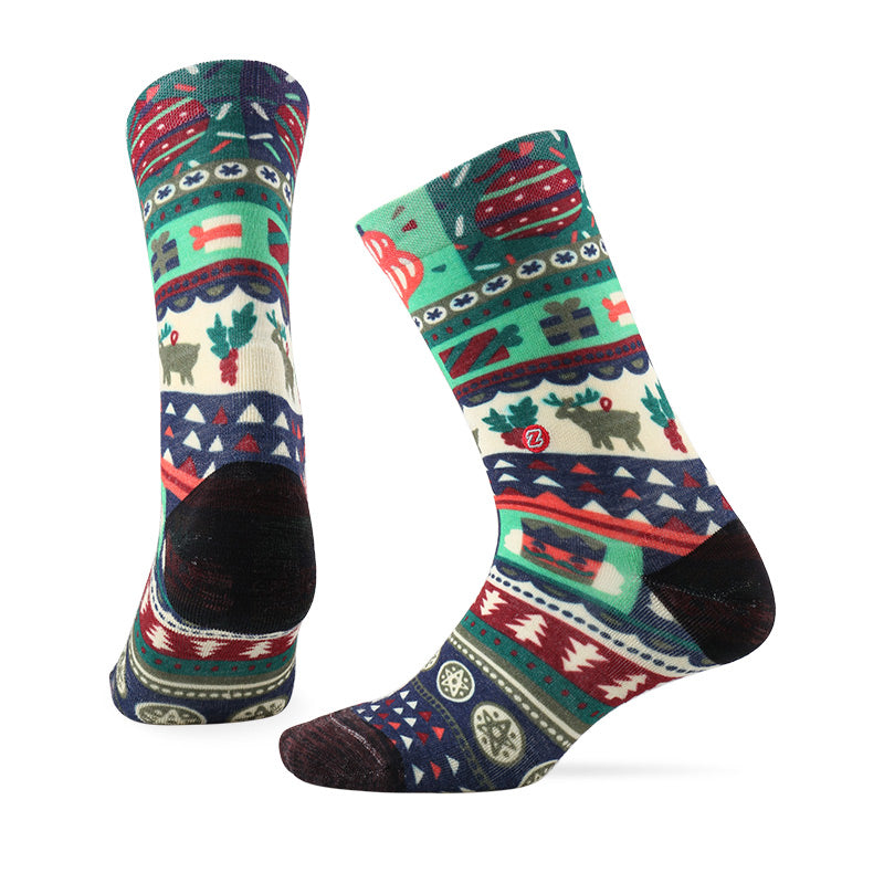 LIFESTYLE PATTERN Merino Wool Crew Socks