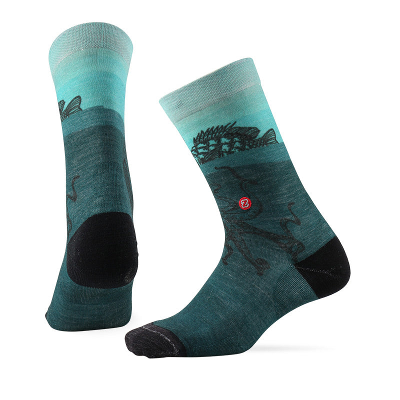 LIFESTYLE PATTERN Merino Wool Crew Socks