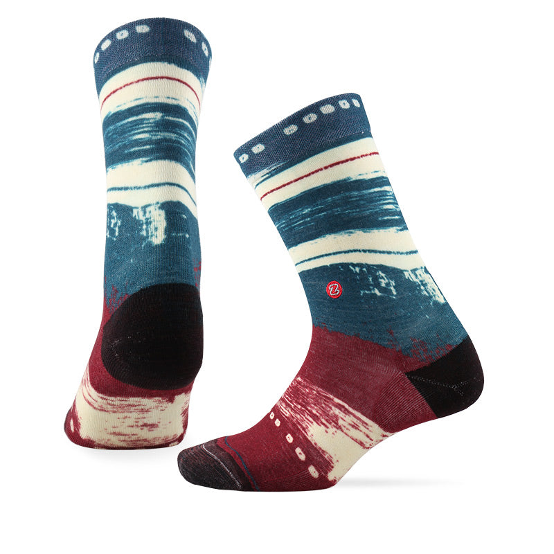 LIFESTYLE PATTERN Merino Wool Crew Socks