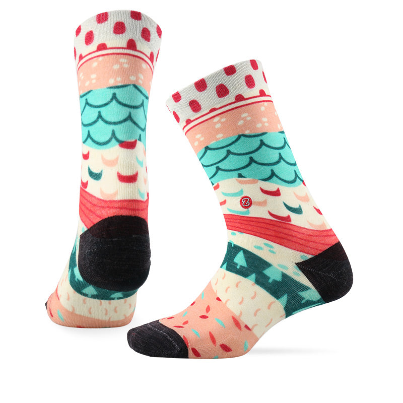 LIFESTYLE PATTERN Merino Wool Crew Socks