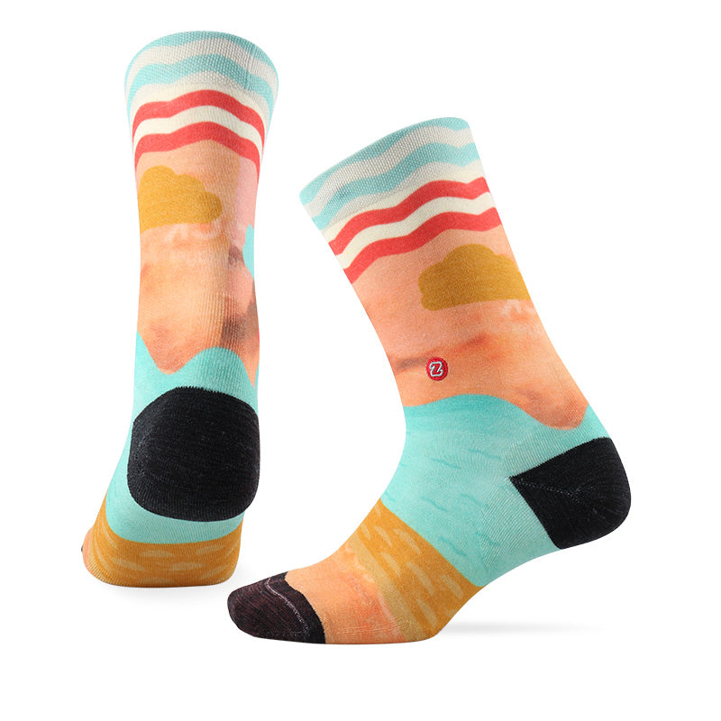 LIFESTYLE PATTERN Merino Wool Crew Socks